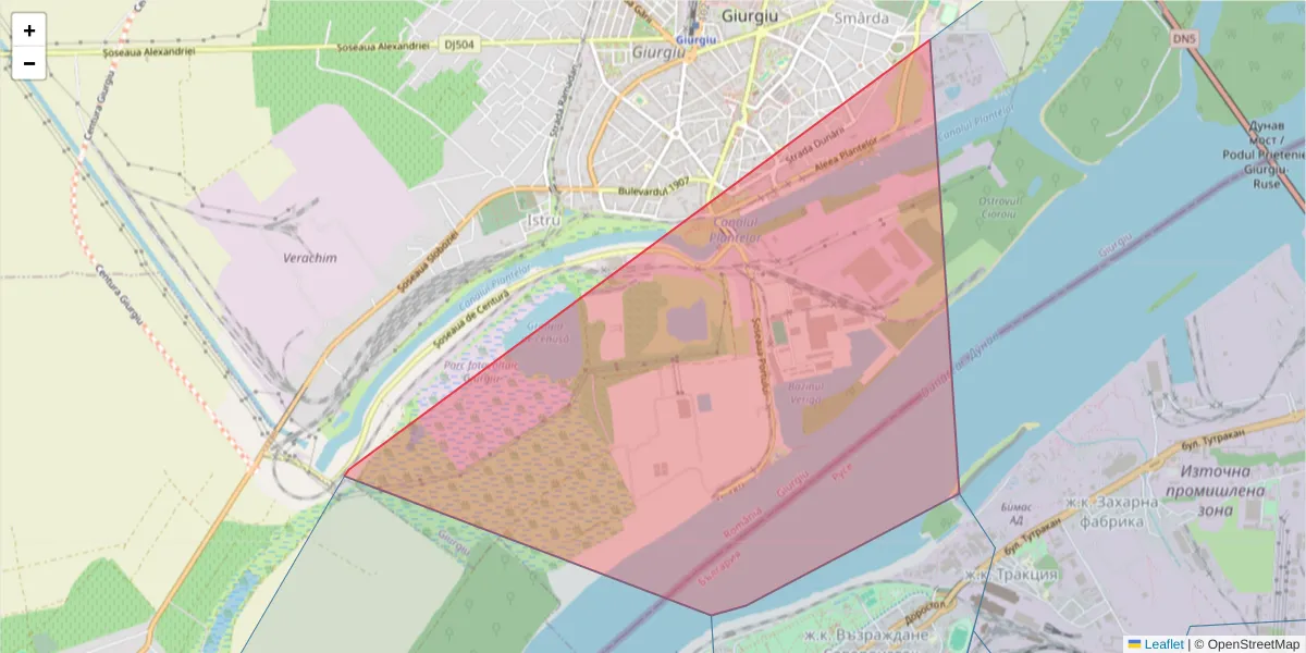 Карта на пощенски код  и съседните пощенски кодове в България
