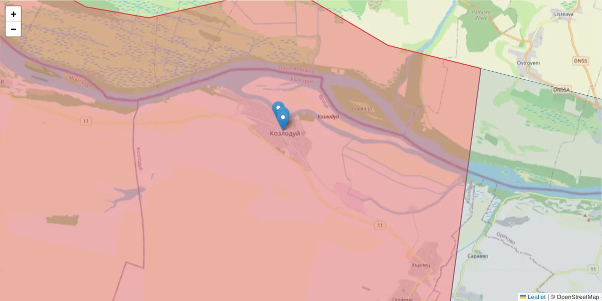 Карта на пощенски код  и съседните пощенски кодове в България