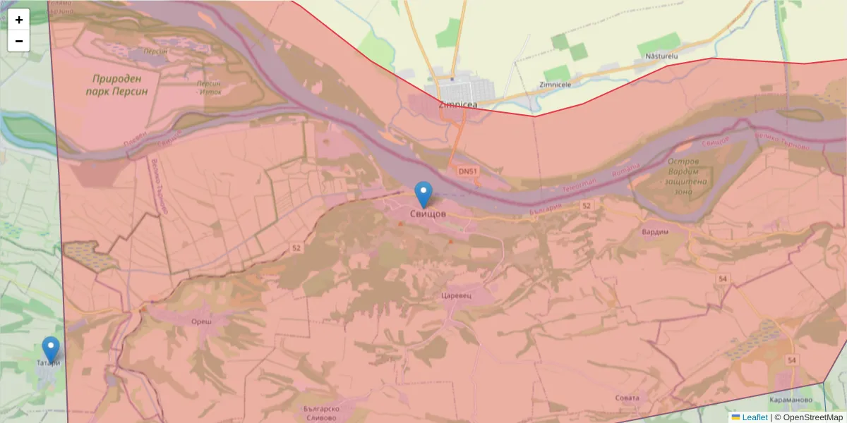 Карта на пощенски код  и съседните пощенски кодове в България