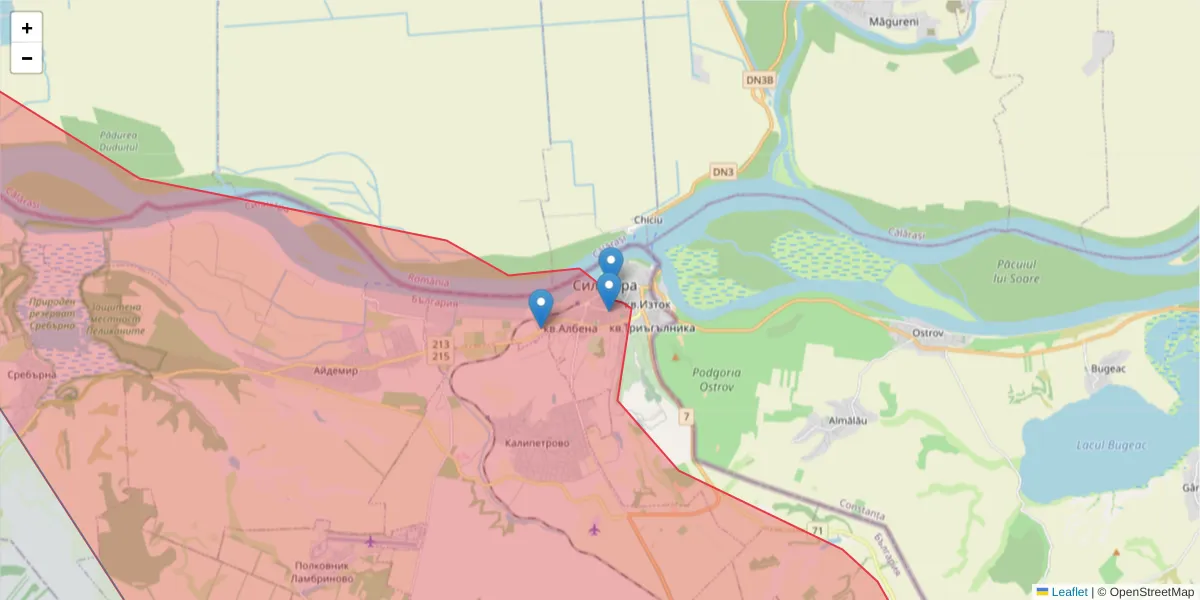 Карта на пощенски код  и съседните пощенски кодове в България